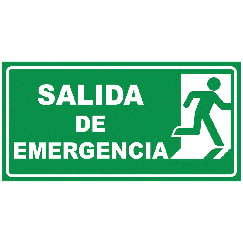 Cartel Señal Salida de Emergencia 30x15 - Easy