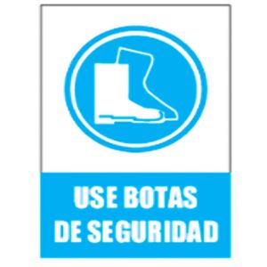 Letrero Use Botas De Seguridad 30X20Cm - SAFETY ECUADOR