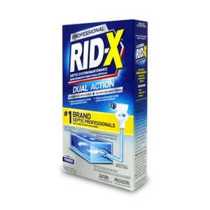 Limpiador de fosas sépticas en polvo con agentes que descomponen papel, grasa, aceites, etc. Pack para 1 aplicación - RID-X
