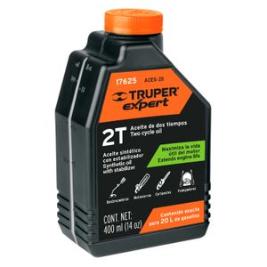 Aceite sintético para motor de 2 tiempos, 400 ml - TRUPER EXPERT