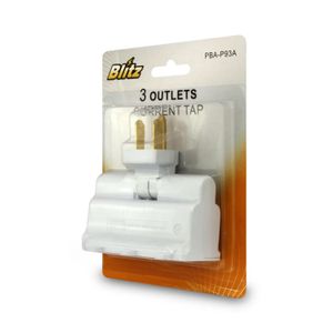 Adaptador 1 A 3Tomacorrientes Movil Blan - BLITZ