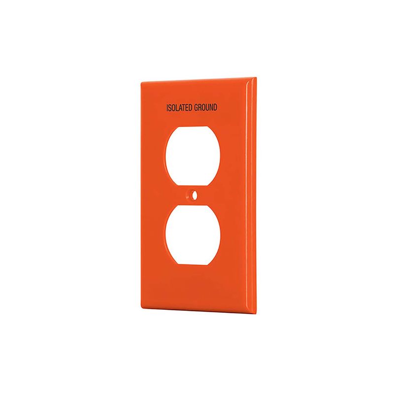 Placa-Doble-Baquelita-Naranja-Volteck