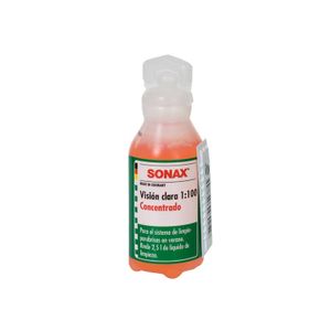Aditivo automotriz para parabrisas. Mantiene limpio el dispensador de agua y los conductos internos. 25 ml - SONAX