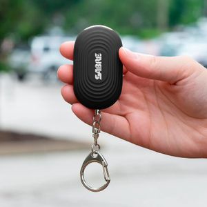 Alarma personal tipo llavero de diseño portatil con sirena de 130 dB audible hasta 381 m y luces LED de 2 patrones - SABRE