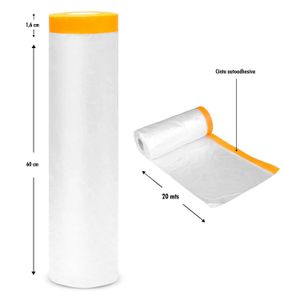 Plastico Masking P/Pintar 20Mx60Cm Pentrilo - PENTRILO
