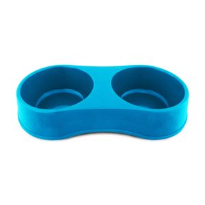 PLATO PLASTICO P/PERRO DOBLE CELESTE PICA - PICA