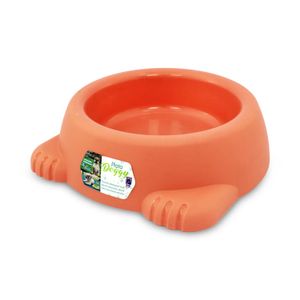 Plato para perro de 1.5 l resistente a golpes con diseño de patitas y 1 agarradera que le permite recoger el plato del piso - PLAPASA