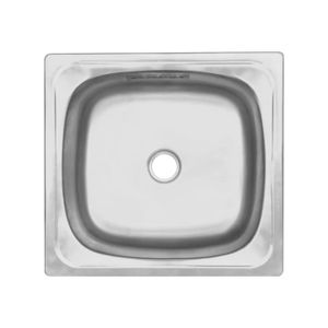 Fregadero de 1 poceta de Acero inoxidable de 45 x 42 cm para empotrar sin desagüe. - CARYL