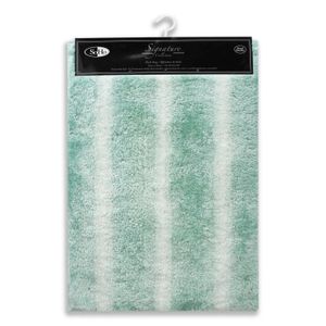 Alfombra de baño rectangular de 50 x 80 cm de textura afelpada de tacto suave con base de caucho blanco antideslizante - SOHO