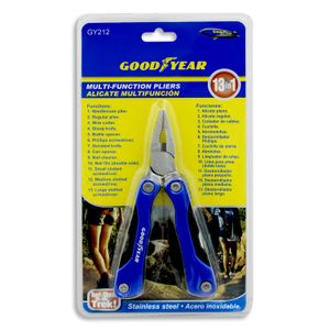 Alicate multifunción 13 en 1 con estructura metálica de acero - GOODYEAR
