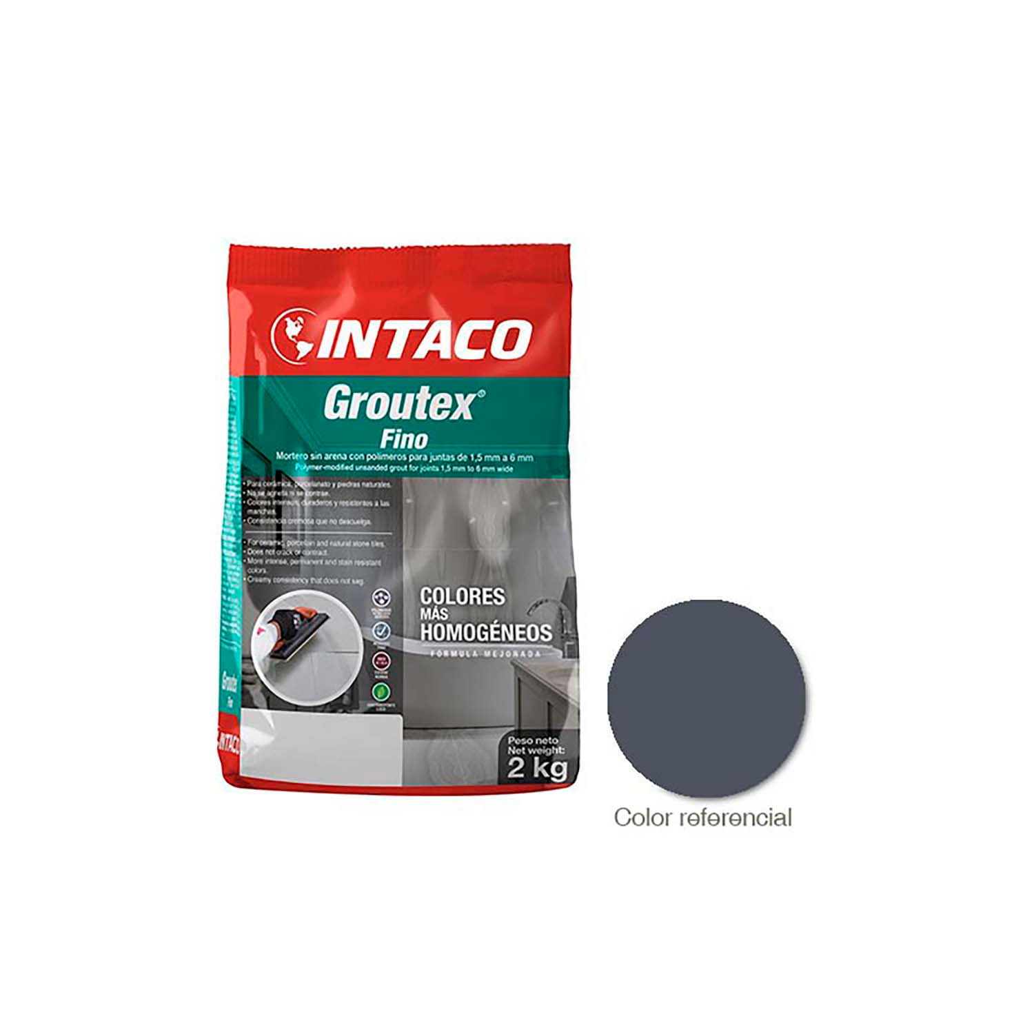 Porcelana New Azul Metalico S/A 2Kg - INTACO - Kywi