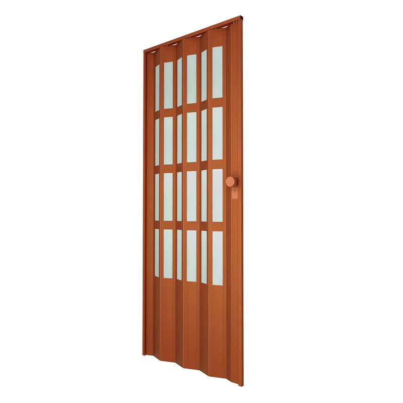 Puerta Plegable Acordeon Pvc Tivoli Caoba 90x200 Cm Hoggan