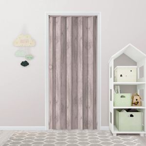 Puerta Plegable Milano Avellana 90X2Mt - HOGGAN