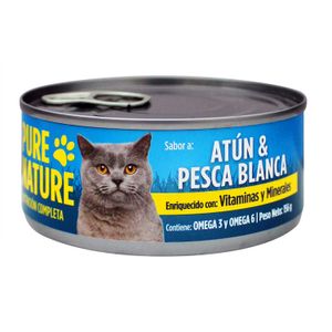 Enlatado P/Gato Atun Pesca Blanca 156Gr - PURE NATURE
