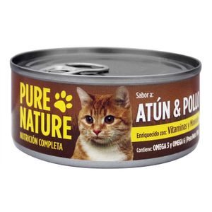 Enlatado P/Gato Atun Pollo 156Gr - PURE NATURE