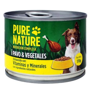 Enlatado P/Perro Pavo Vegetales 170Gr - PURE NATURE