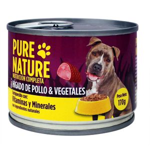 Enlatado Perro Higado Pollo Vegeta 170Gr - PURE NATURE