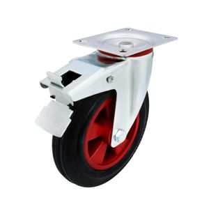 Garrucha 8" 200Kg Ca.Pg.B.P. Negra - WRT