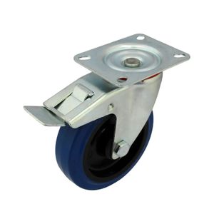 Garrucha 5" 100Kg Ca.Pg.B.P. Azul - WRT