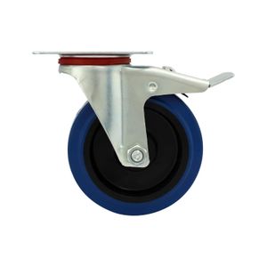 Garrucha 5" 100Kg Ca.Pg.B.P. Azul - WRT