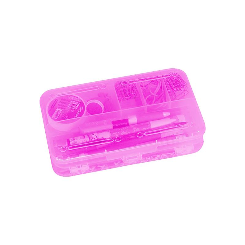 Estuche-Organizador-14Cm-Transp-Fucsia