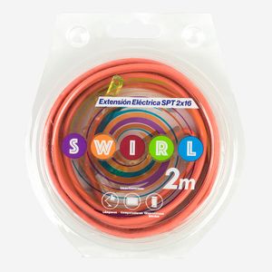 Extensión eléctrica SPT 16 SWIRL Salmon de 2 m - ELECTROCABLES