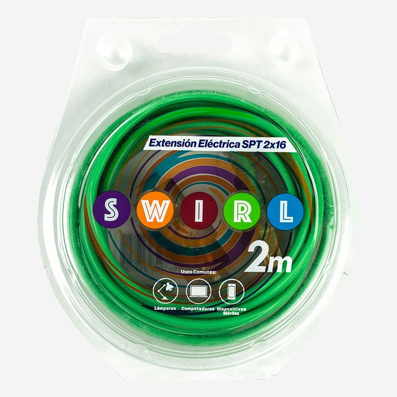 Extension-Spt-16-Swirl-Verde-2Mt-Electrocables