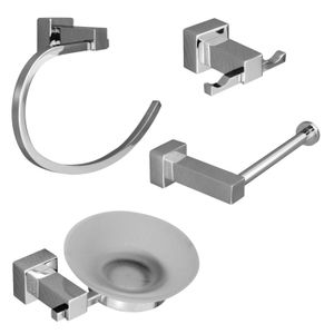 Jgo Acc Banio 4Pz Inox 91800 Kaiiy - KAIIY