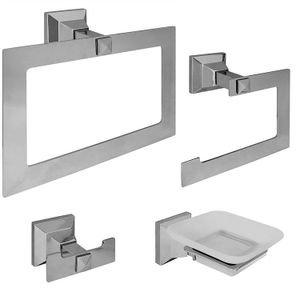 Jgo Acc Banio 4Pz Inox 96100 Kaiiy - KAIIY