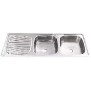 Freg. Empotre Doble Filo 120X50 2Pozo A/Inox - ALSTAR