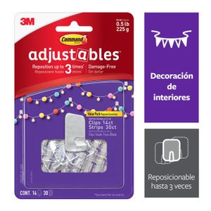 Gancho Ajustables 1/2Lb X14 Unds Command - COMMAND