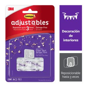Gancho Ajustables 1/2Lb X36 Unds Command - COMMAND