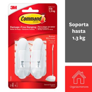 Gancho Pequeno Punta Metalica 2Pz Comman - COMMAND