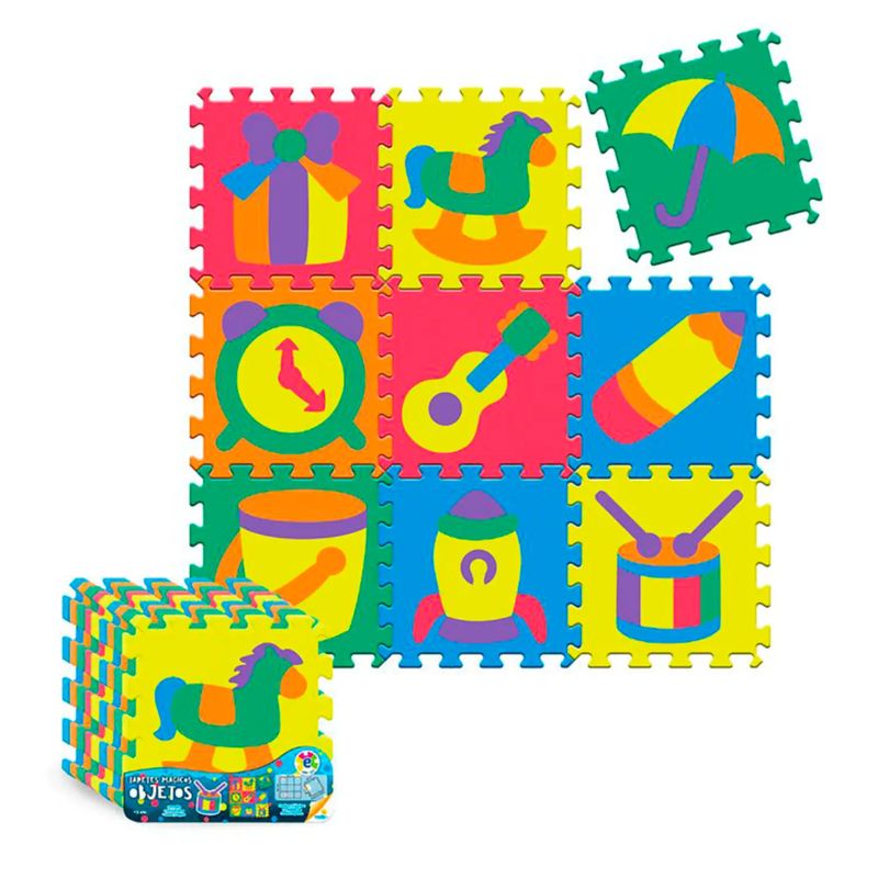 Tapetes-magicos-que-cubren-un-area-de-83.5-x-83.5-cm-fabricados-en-espuma-de-caucho-con-diseño-de-OBJETOS--pack-x-9