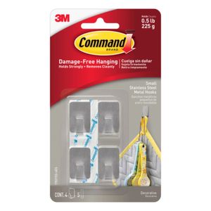 Ganchos Metalicos Pequenos Laton X4 Und Comman - COMMAND