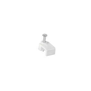 Bolsa con 20 grapas blancas de 5 x 8.5 mm para cable plano - VOLTECK