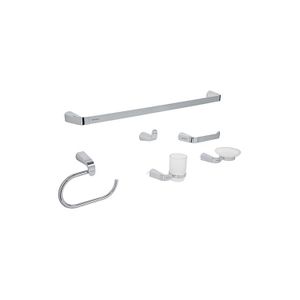 Juego de 6 accesorios para baño acabado cromo - FOSET