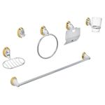 Jgo-Acc-Banio-6Pcs-Cromo-Oro-Aqua-Foset