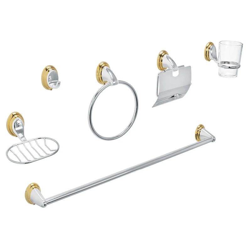Jgo-Acc-Banio-6Pcs-Cromo-Oro-Aqua-Foset