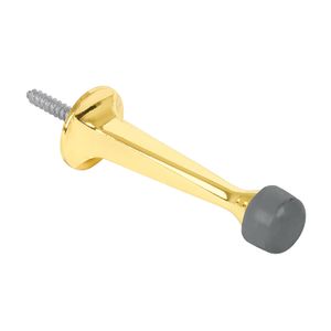 Tope recto para puerta, acabado latón brillante - HERMEX