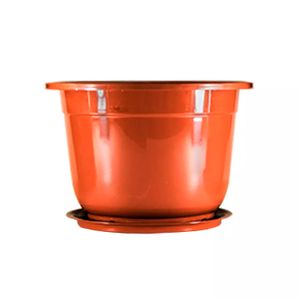 Maceta Plast Circular 27Cm C/Base Terrac - PLASTIC HOUSE