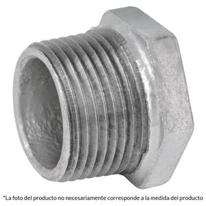 Reducción bushing acero galvanizado 3/4 x 1/2" - FOSET