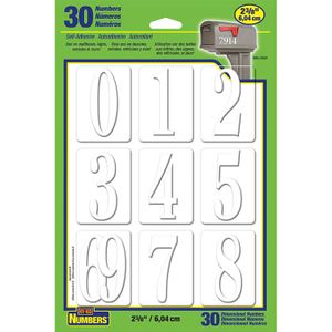 Set Numeros Blancos Autoadhesivos - WRT