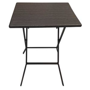 Mesa Cuadrada 62Cm Tipo Madera Abatible - BASIC LIVING