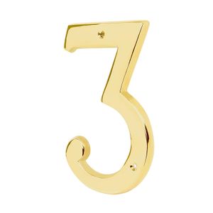 Número 3 de latón sólido 4" - HERMEX