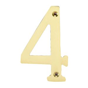 Número 4 de latón sólido 4" - HERMEX