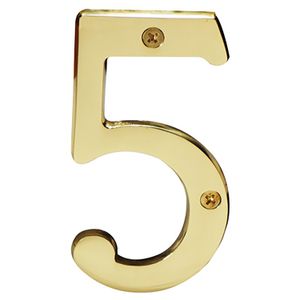 Número 5 de latón sólido 4" - HERMEX