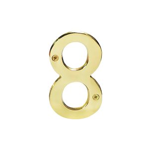 Número 8 de latón sólido 4" - HERMEX