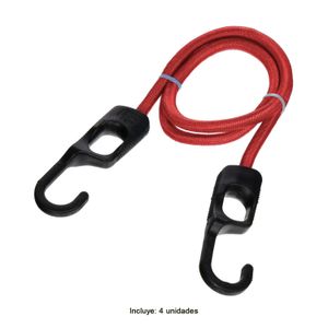Amarra Elastica Roja C/Gancho Plastico 24" 4P - PROSOURCE