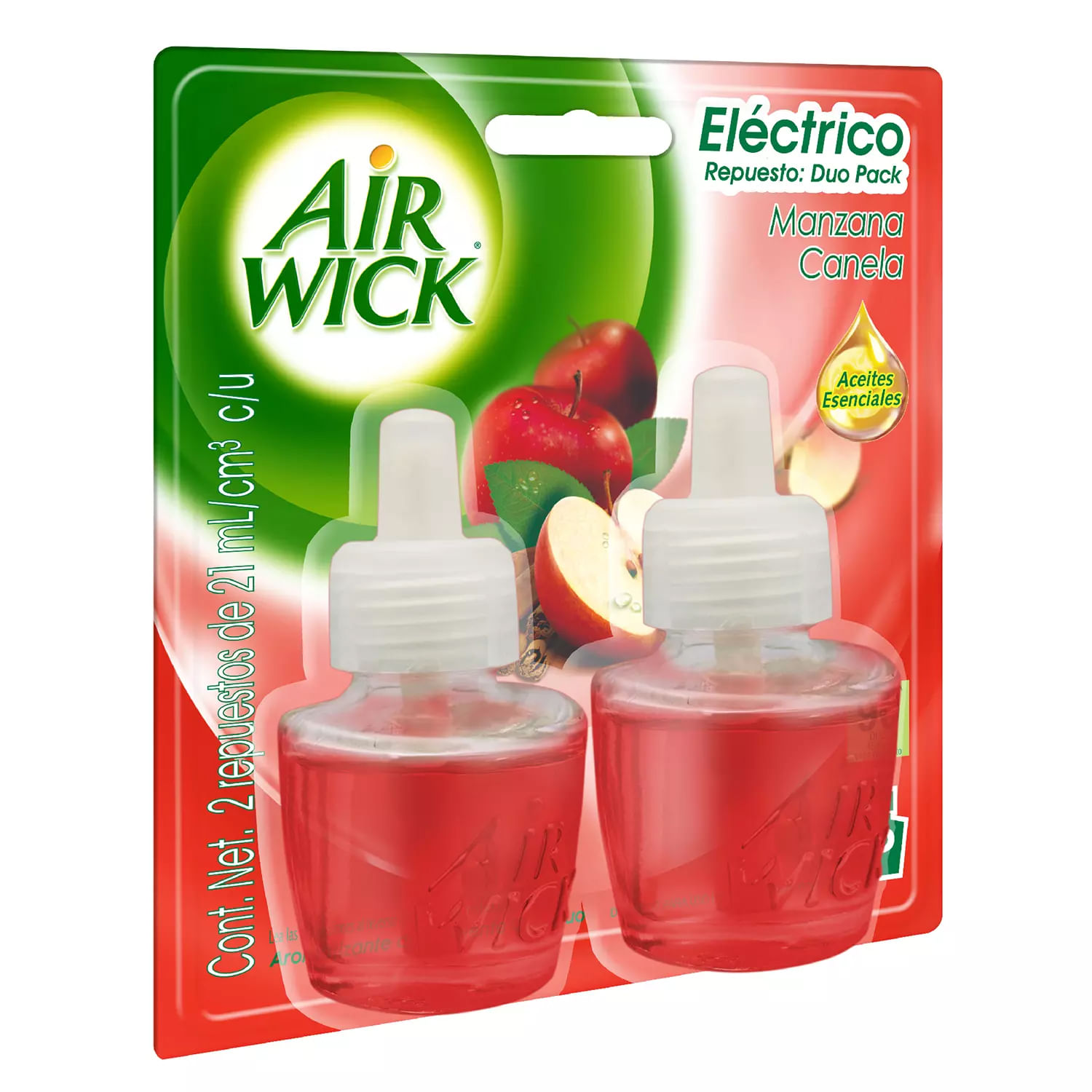 Difusor eléctrico Air Wick y repuesto manzana canela 21 ml